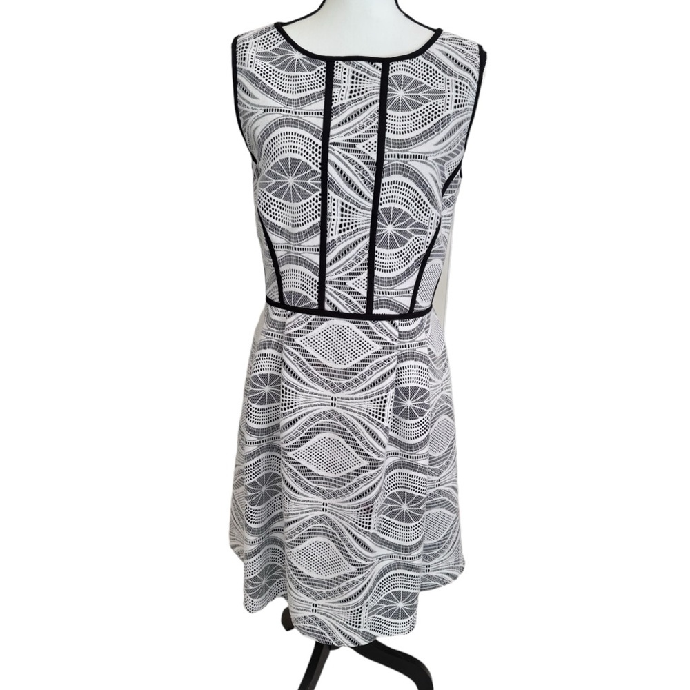 Antonio Melani Dress Black / White Lace Overlay Women’s 14